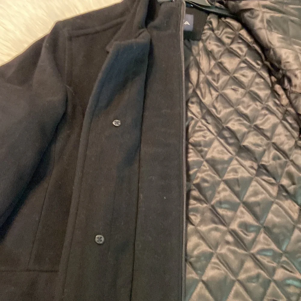 Nautica Man Wool 67% 12 % cashmere 21 Naylon Coat long 31 bust 44” - Picture 11 of 12
